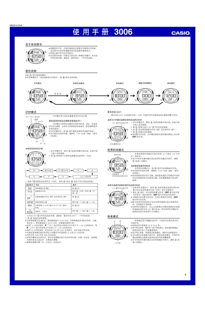 casio 卡西欧 3006